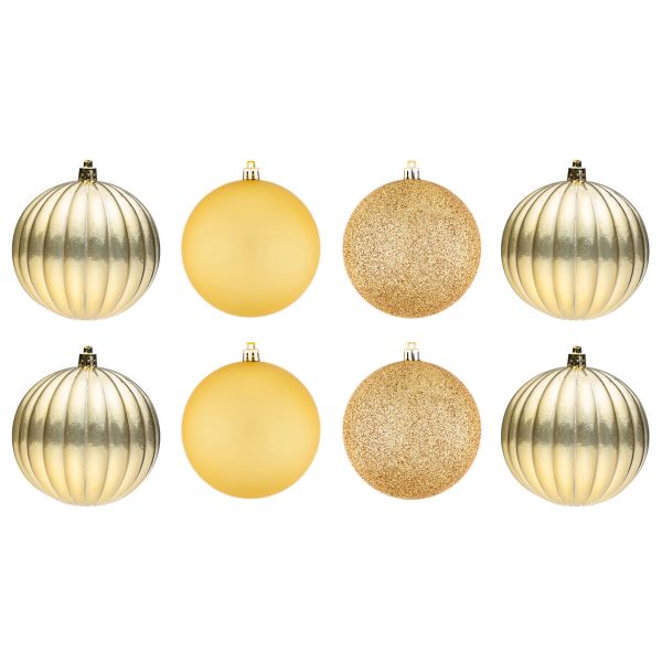 Set 8 Palline di Natale oro Autumn in Japan 10 cm