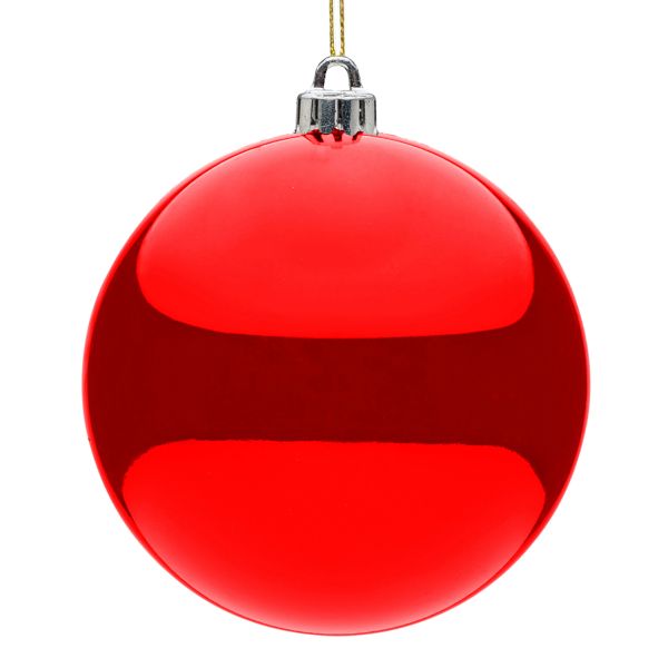 Pallina di Natale rossa Sorriso di Stella 15 cm