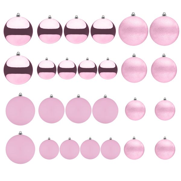 Set 26 Palline di Natale rosa Raccolta dei Boccioli Magici