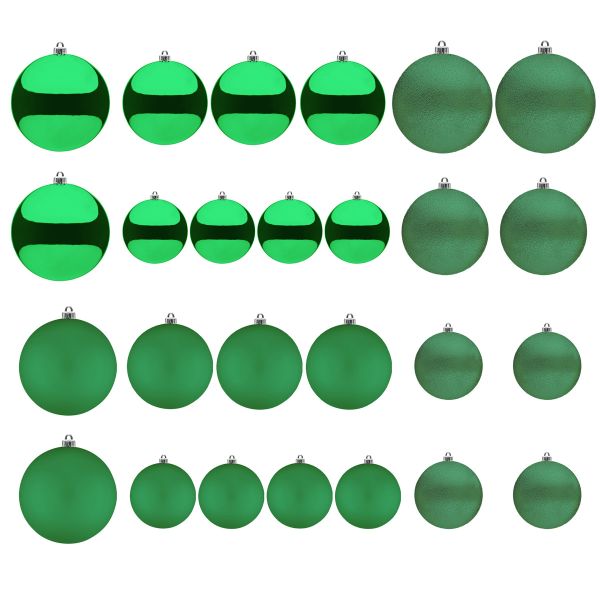 Set 26 Palline di Natale verdi Magia dello Smeraldo
