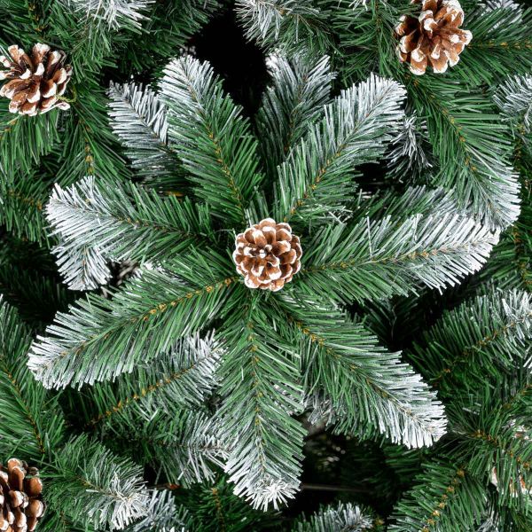 Albero di Natale artificiale innevato decorato Aspen-150 cm