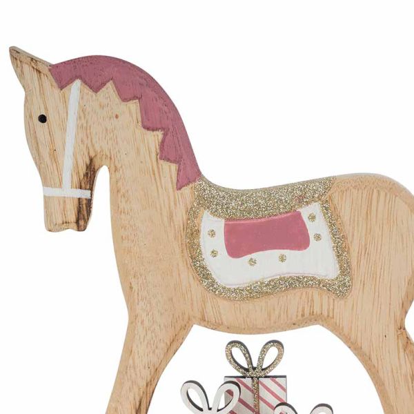 Cavallo a dondolo rosa Paidus 20 cm