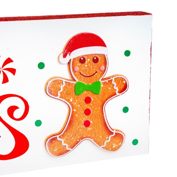 Targa Natalizia Merry Christmas Mr. Gingerbread 11 cm
