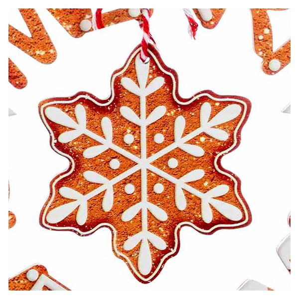 Addobbo Natalizio Gingerbread Christmas Snowflake 15 cm