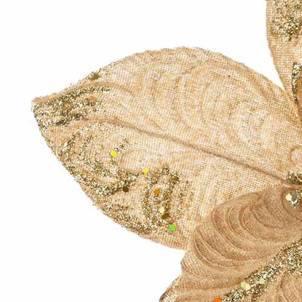 Fiore di Natale in oro Lumieres Panoramique 30 cm