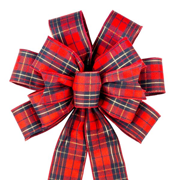 Puntale a coccarda in tartan Dunninald 25 cm