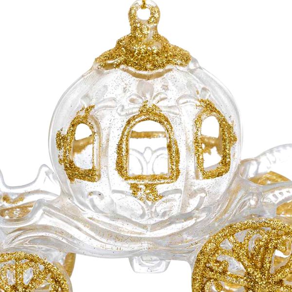Addobbo Natalizio Golden Glass Carriage 10 cm