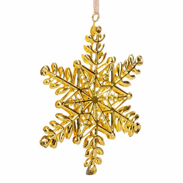 Addobbo Natalizio Golden Coin Snowflake 10 cm