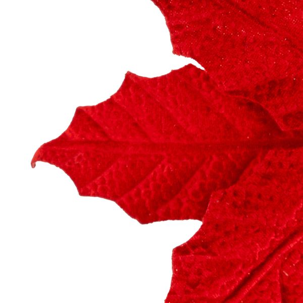 Fiore di Natale rosso con glitter Prairie Royale 24 cm