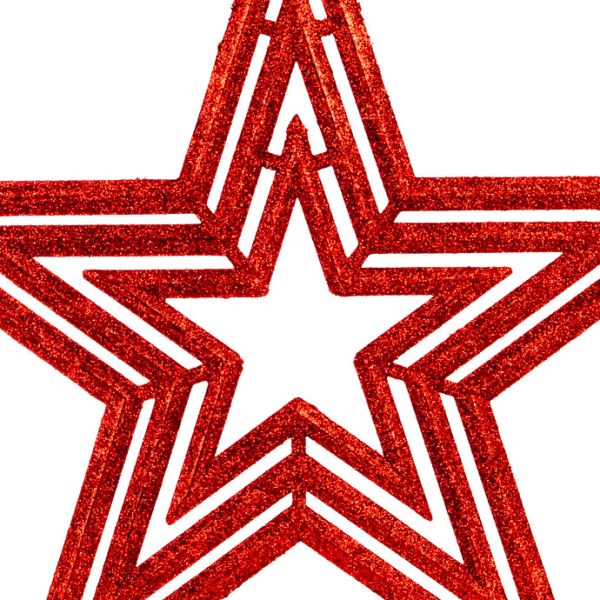 Fuoriporta Natalizio Bright Diamond Red Star 30 cm
