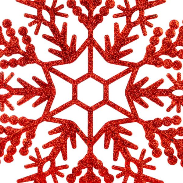 Fuoriporta Natalizio Red Glacier Snowflake 30 cm