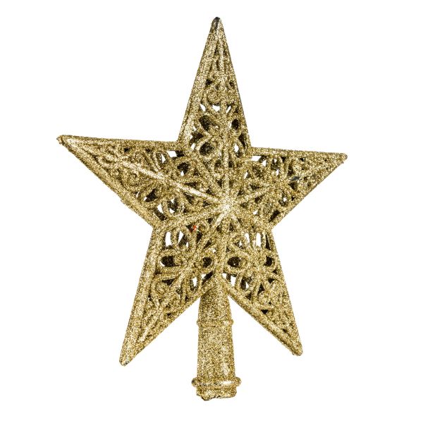 Puntale per Albero di Natale oro a stella Bernadotte 20 cm