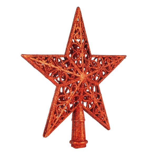 Puntale per Albero di Natale rosso a stella Lancaster 20 cm
