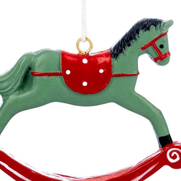 Addobbo Natalizio Green Hope Horse 7 cm