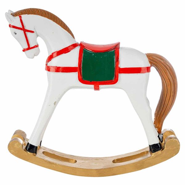 Cavallo a dondolo bianco Sarsmak 20 cm