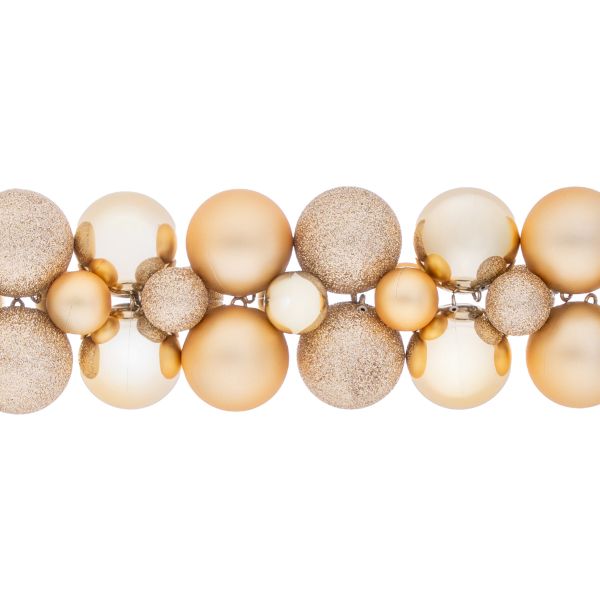 Festone di Natale di Palline Oro Risveglio della Stella 180 cm